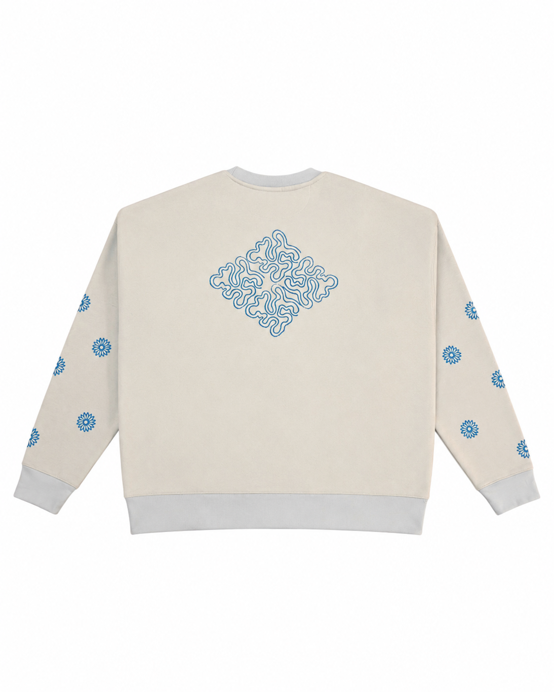 Baby Blue Block Printed Sweatshirt