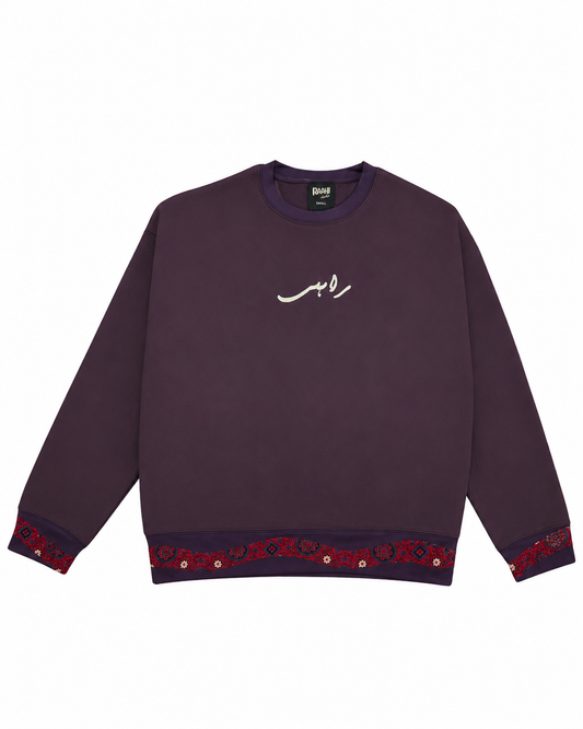 Purple Ajrakh Sweatshirt